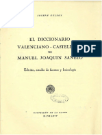 Sanelo (1800) Diccionario Valenciano