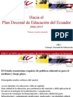 Ecuador Hacia Plan Decenal