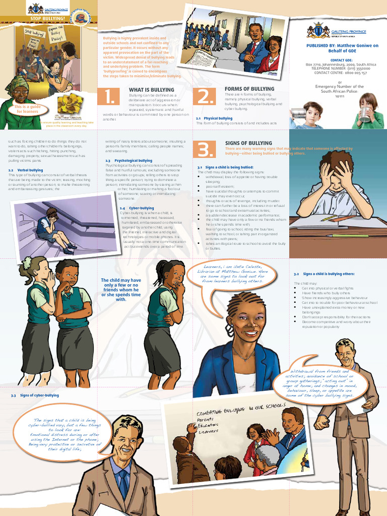 Stop Bullying For Learner Pdf Bullying Cyberbullying