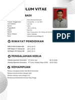 CV David Lamaran Kerja 