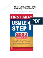 First Aid For The Usmle Step 1 2020 30Th Anniversary Edition Tao Le Full Chapter