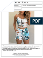 Ficha Técnica-Conjunto Cropped e Short (P Ao GG)