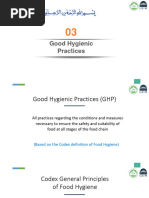 GMP GHP | PDF | Hygiene | Food Safety