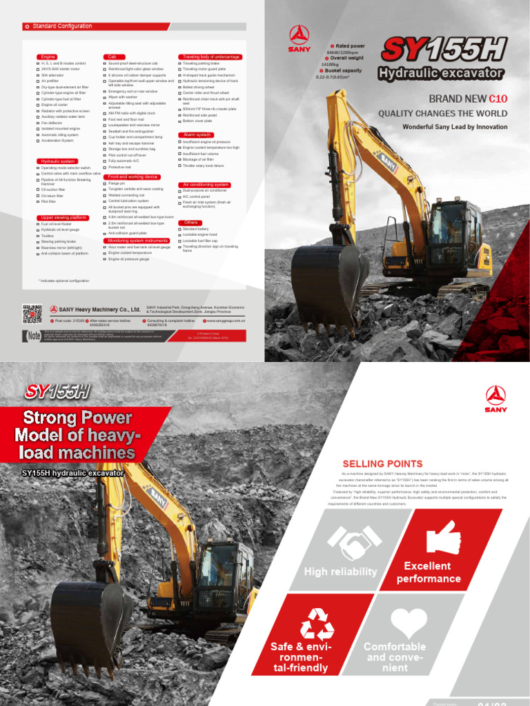 Sany Sy155h Global | PDF | Welding | Construction