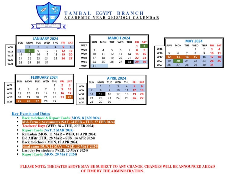TIS Calendar 20232024 PDF