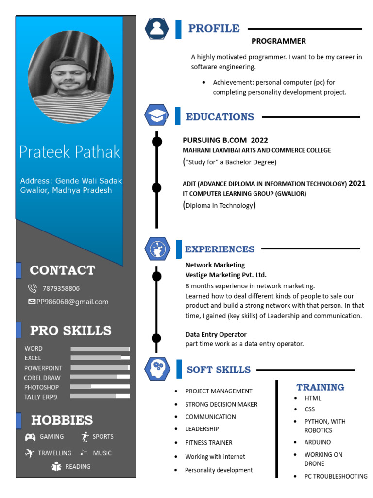 Prateek Pathak's Programming and Skills Profile | PDF | Computer ...