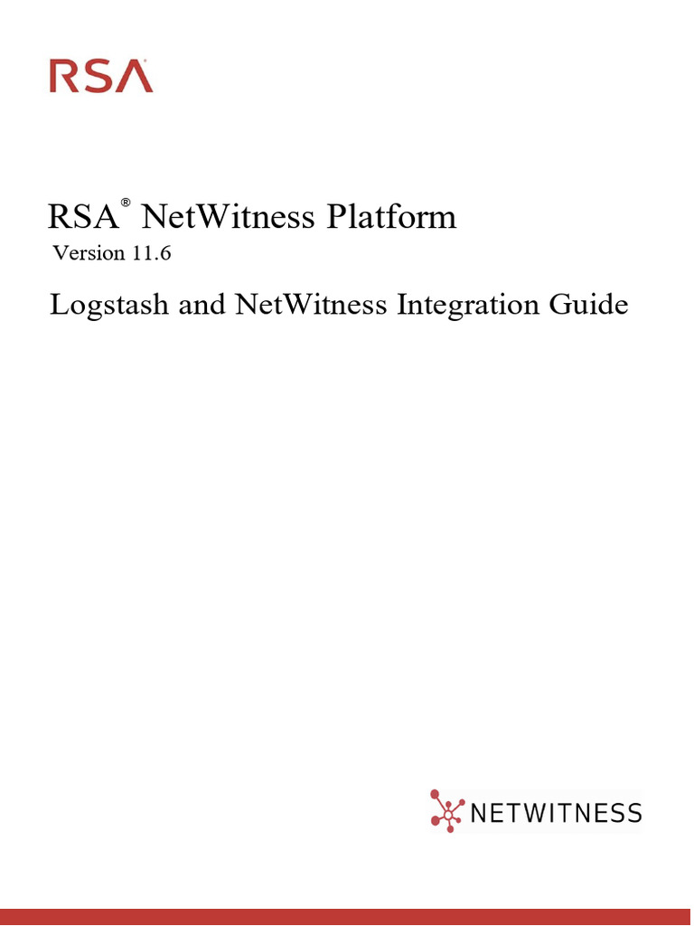 Rsa NW 11 6 Logstash Guide Download Free PDF Json Installation