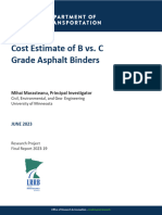 Cost Estimate of B vs. C Grade Asphalt Binders