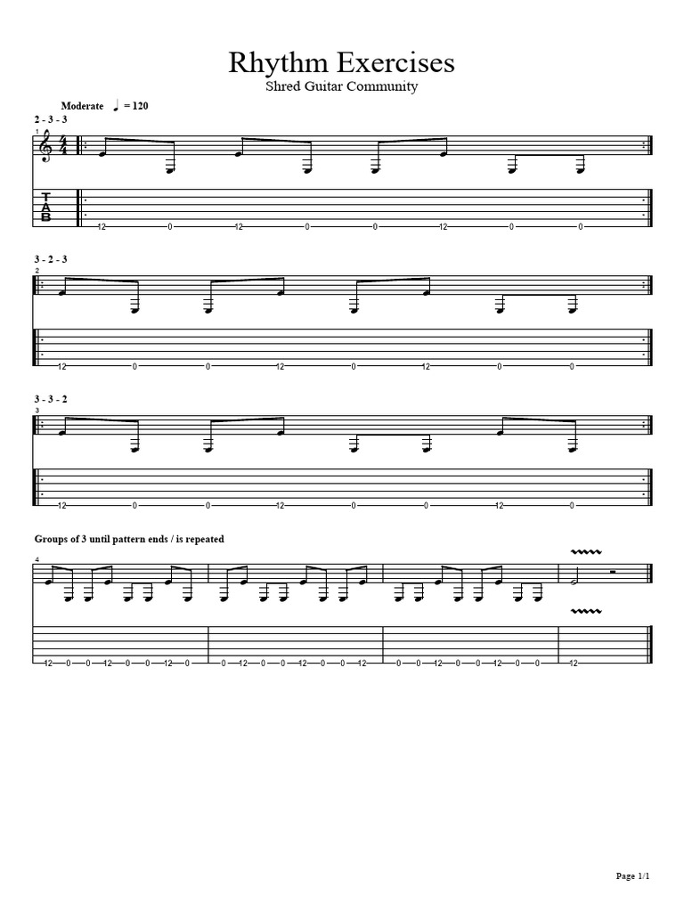 Rhythm Exercises PDF