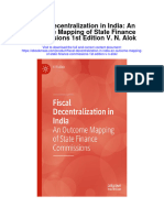 Download Fiscal Decentralization In India An Outcome Mapping Of State Finance Commissions 1St Edition V N Alok full chapter