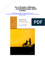Disability in Practice Attitudes Policies and Relationships Adam Cureton Full Chapter