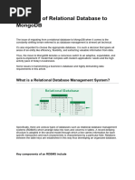 Migration of Relational Database To Mongodb