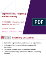 Week 4. Segmentation Targeting and Positioning