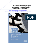 Rethinking Modernity Postcolonialism and The Sociological Imagination 2Nd Edition Gurminder K Bhambra All Chapter