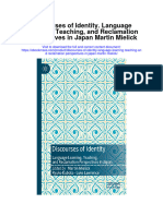 Download Discourses Of Identity Language Learning Teaching And Reclamation Perspectives In Japan Martin Mielick full chapter