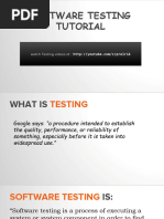 Software Testing Tutorial: Watch Testing Videos at