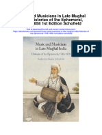 Music and Musicians in Late Mughal India Histories of The Ephemeral 1748 1858 1St Edition Schofield Full Chapter
