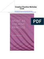 Music As Creative Practice Nicholas Cook Full Chapter