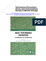 Music Performance Encounters Collaborations and Confrontations John Koslovsky Michiel Schuijer Full Chapter