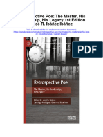Retrospective Poe The Master His Readership His Legacy 1St Edition Jose R Ibanez Ibanez All Chapter
