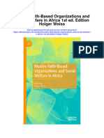 Muslim Faith Based Organizations and Social Welfare in Africa 1St Ed Edition Holger Weiss Full Chapter