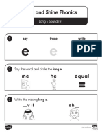 BW Rise and Shine Phonics Long E Sound Activity