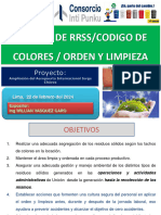 Manejo y Caracterizacion de RRSS - Codigo Colores - Orden y Limpieza