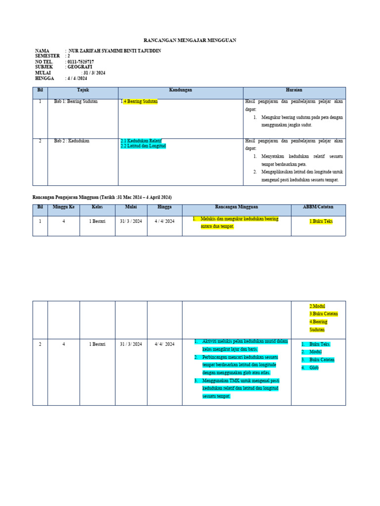 RMH Geo - Minggu 3 | PDF