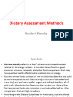 Dietary Assessment Methods Lec 4th Sem