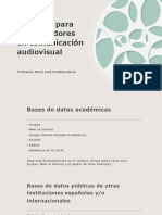 Fuentes de Información para Comunicadores Audiovisuales