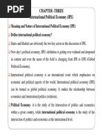 Chapter - Three International Political Economy (IPE)