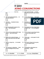 Coordinating Conjunctions: Grammar Quiz