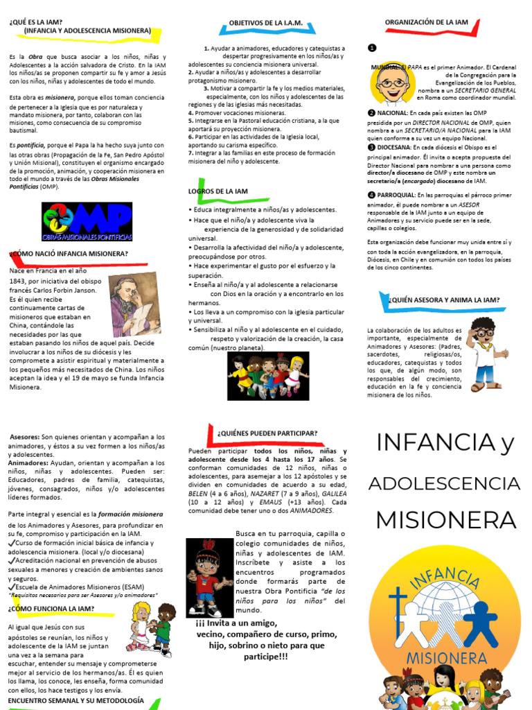 Infancia y Adolescencia Misionera | PDF | Misionero | Iglesia Católica