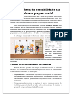 A Importância Da Acessibilidade Nas Escolas e o Preparo Social