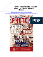 Rhotons Cranial Anatomy and Surgical Approaches 1St Edition Albert L Rhoton All Chapter