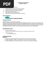 OM Operation MGT Mod 4 Forecasting and Scheduling