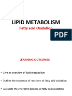Lipid metabolism lecture 1 notes_ Fatty acid oxidation_2024
