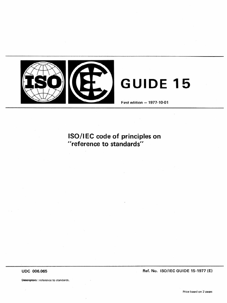 ISO/IEC Principles for Standards Reference | PDF | International ...