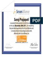 Suraj Prajapati-ScrumAlliance - CSM - Certificate