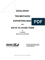 Mistakes Exporters Make