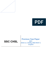SSC CHSL Shift 1 May 25 2022 Previous Year Question Papers PDF