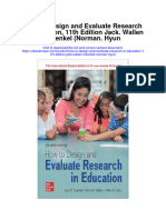 How To Design and Evaluate Research in Education 11Th Edition Jack Wallen Fraenkel Norman Hyun Full Chapter