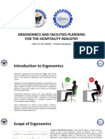 Ergonomics and Facilities Planning For The Hospitality Industry Prelims Handout