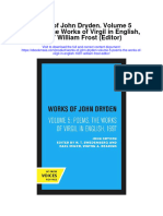 Works of John Dryden Volume 5 Poems The Works of Virgil in English 1697 William Frost Editor All Chapter