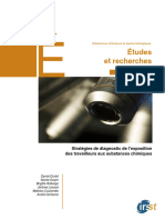 Études Et Recherches: Stratégies de Diagnostic de L'exposition Des Travailleurs Aux Substances Chimiques