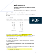 MÍNIMO COMÚN MÚLTIPLO Y MÁXIMO COMÚN DIVISOR