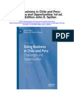 Doing Business in Chile and Peru Challenges and Opportunities 1St Ed 2020 Edition John E Spillan Full Chapter