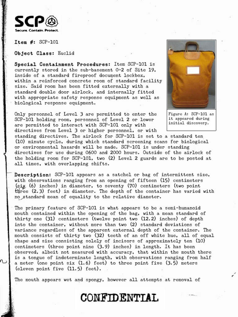 SCP-101: The Mender's Containment | PDF | Young Adult