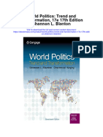 Download World Politics Trend And Transformation 17E 17Th Edition Shannon L Blanton all chapter