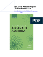 How To Think About Abstract Algebra 1St Edition Lara Alcock Full Chapter
